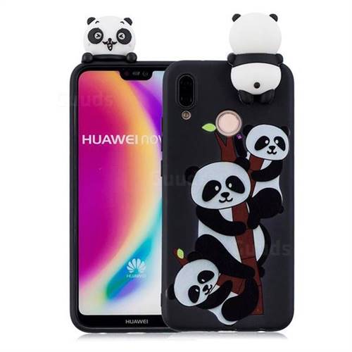 Ascended Panda Soft 3D Climbing Doll Soft Case for Huawei P20 Lite