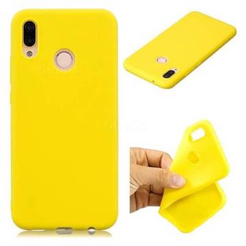 Candy TPU Soft Back Phone Cover for Huawei P20 Lite - Yellow