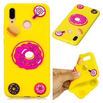 Yellow Donut Soft 3D Silicon Phone Back Cover for Huawei P20 Lite