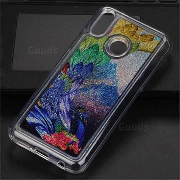 Phoenix Glassy Glitter Quicksand Dynamic Liquid Soft Phone Case for Huawei P20 Lite