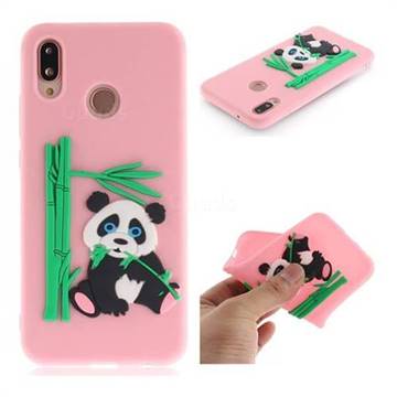 Panda Eating Bamboo Soft 3D Silicone Case for Huawei P20 Lite - Pink