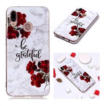Rose Soft TPU Marble Pattern Phone Case for Huawei P20 Lite