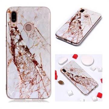 White Crushed Soft TPU Marble Pattern Phone Case for Huawei P20 Lite