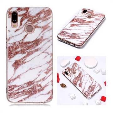 Rose Gold Grain Soft TPU Marble Pattern Phone Case for Huawei P20 Lite