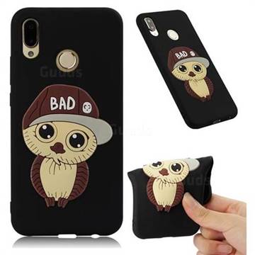 Bad Boy Owl Soft 3D Silicone Case for Huawei P20 Lite - Black