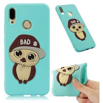 Bad Boy Owl Soft 3D Silicone Case for Huawei P20 Lite - Sky Blue