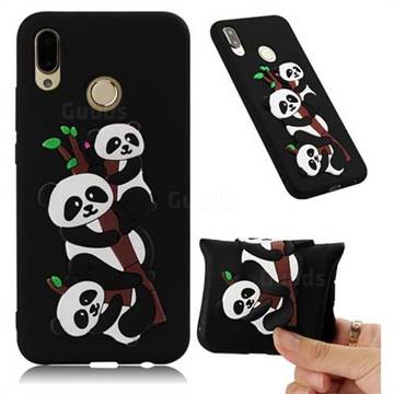 Panda Bamboo Soft 3D Silicone Case for Huawei P20 Lite - Black