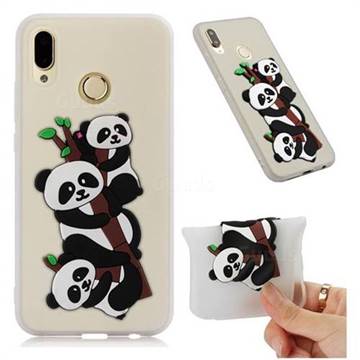 Panda Bamboo Soft 3D Silicone Case for Huawei P20 Lite - Translucent White