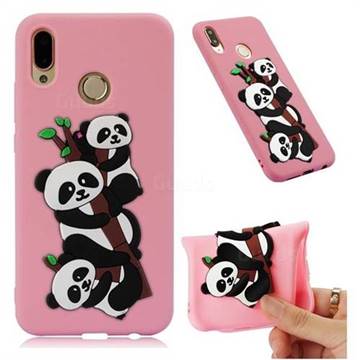 Panda Bamboo Soft 3D Silicone Case for Huawei P20 Lite - Red