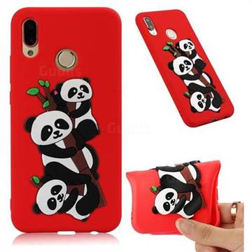 Panda Bamboo Soft 3D Silicone Case for Huawei P20 Lite - Pink