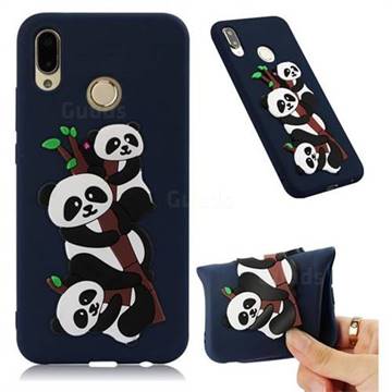 Panda Bamboo Soft 3D Silicone Case for Huawei P20 Lite - Navy