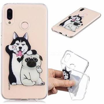 Selfie Dog Clear Varnish Soft Phone Back Cover for Huawei P20 Lite