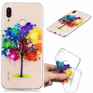 Oil Painting Tree Clear Varnish Soft Phone Back Cover for Huawei P20 Lite