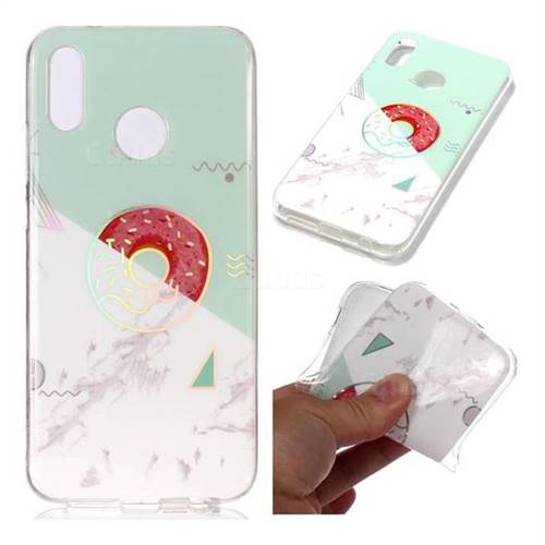 Donuts Marble Pattern Bright Color Laser Soft TPU Case for Huawei P20 Lite