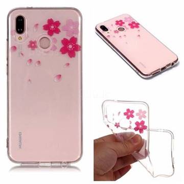 Sakura Flowers Super Clear Soft TPU Back Cover for Huawei P20 Lite