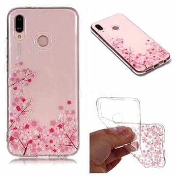 Cherry Blossom Super Clear Soft TPU Back Cover for Huawei P20 Lite