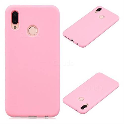 Candy Soft Silicone Protective Phone Case for Huawei P20 Lite - Dark Pink