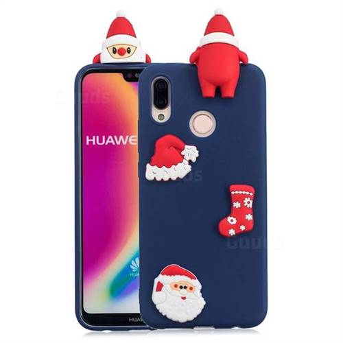 Navy Santa Claus Christmas Xmax Soft 3D Silicone Case for Huawei P20 Lite
