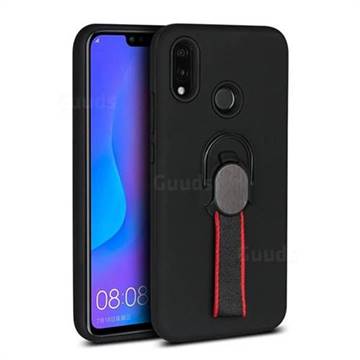 Raytheon Multi-function Ribbon Stand Back Cover for Huawei P20 Lite - Black