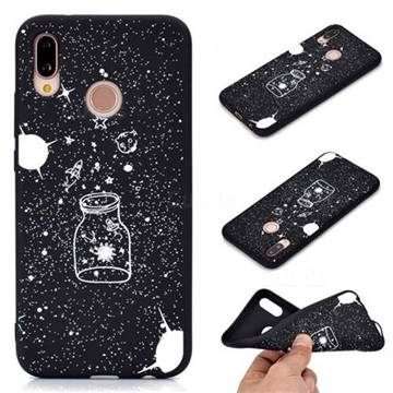 Travel The Universe Chalk Drawing Matte Black TPU Phone Cover for Huawei P20 Lite