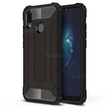 King Kong Armor Premium Shockproof Dual Layer Rugged Hard Cover for Huawei P20 Lite - Black Gold