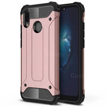 King Kong Armor Premium Shockproof Dual Layer Rugged Hard Cover for Huawei P20 Lite - Rose Gold