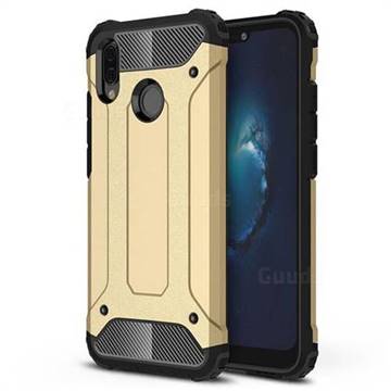 King Kong Armor Premium Shockproof Dual Layer Rugged Hard Cover for Huawei P20 Lite - Champagne Gold