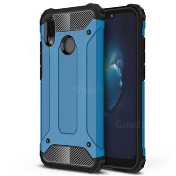 King Kong Armor Premium Shockproof Dual Layer Rugged Hard Cover for Huawei P20 Lite - Sky Blue