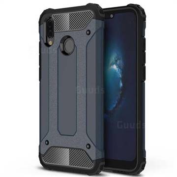 King Kong Armor Premium Shockproof Dual Layer Rugged Hard Cover for Huawei P20 Lite - Navy