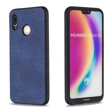 Canvas Cloth Coated Soft Phone Cover for Huawei P20 Lite - Blue