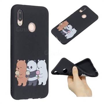 Ice Cream Bear Anti-fall Frosted Relief Soft TPU Back Cover for Huawei P20 Lite