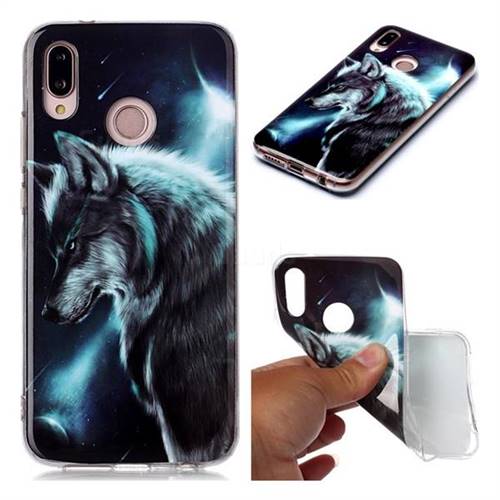 Fierce Wolf Soft TPU Cell Phone Back Cover for Huawei P20 Lite