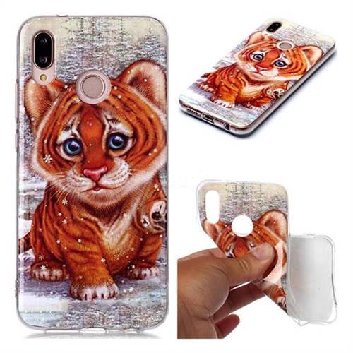Cute Tiger Baby Soft TPU Cell Phone Back Cover for Huawei P20 Lite