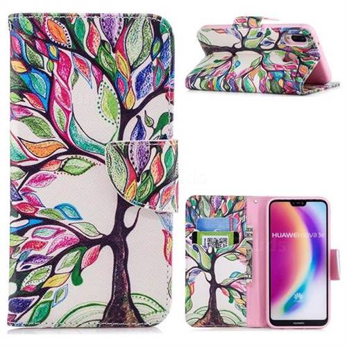 The Tree of Life Leather Wallet Case for Huawei P20 Lite