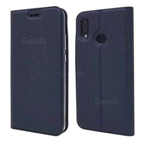 Ultra Slim Card Magnetic Automatic Suction Leather Wallet Case for Huawei P20 Lite - Royal Blue