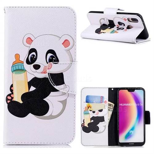 Baby Panda Leather Wallet Case for Huawei P20 Lite