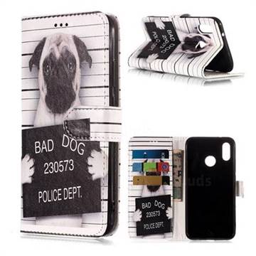 Bad Dog Police Dept PU Leather Wallet Phone Case for Huawei P20 Lite