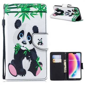 Panda PU Leather Wallet Phone Case for Huawei P20 Lite