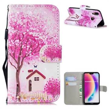 Tree House 3D Painted Leather Wallet Phone Case for Huawei P20 Lite