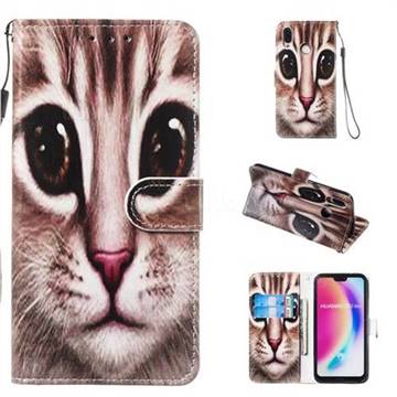 Coffe Cat Smooth Leather Phone Wallet Case for Huawei P20 Lite