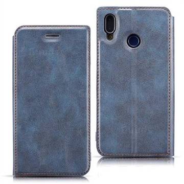 Ultra Slim Retro Simple Magnetic Sucking Leather Flip Cover for Huawei P20 Lite - Blue