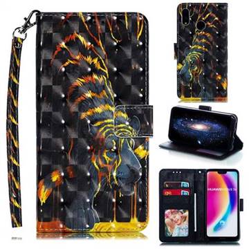 Tiger Totem 3D Painted Leather Phone Wallet Case for Huawei P20 Lite