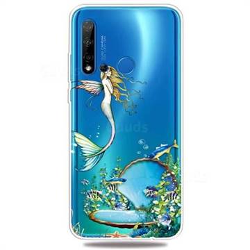 Mermaid Clear Varnish Soft Phone Back Cover for Huawei P20 Lite(2019)