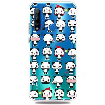 Mini Panda Clear Varnish Soft Phone Back Cover for Huawei P20 Lite(2019)