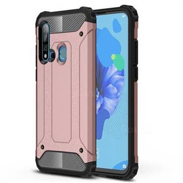 King Kong Armor Premium Shockproof Dual Layer Rugged Hard Cover for Huawei P20 Lite(2019) - Rose Gold