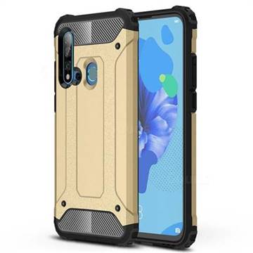 King Kong Armor Premium Shockproof Dual Layer Rugged Hard Cover for Huawei P20 Lite(2019) - Champagne Gold