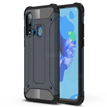 King Kong Armor Premium Shockproof Dual Layer Rugged Hard Cover for Huawei P20 Lite(2019) - Navy
