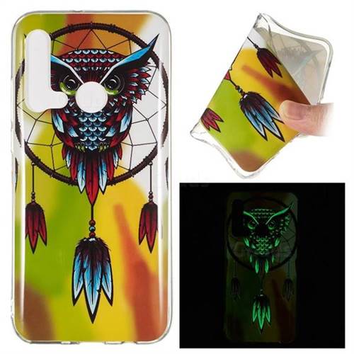 Owl Wind Chimes Noctilucent Soft TPU Back Cover for Huawei P20 Lite(2019)
