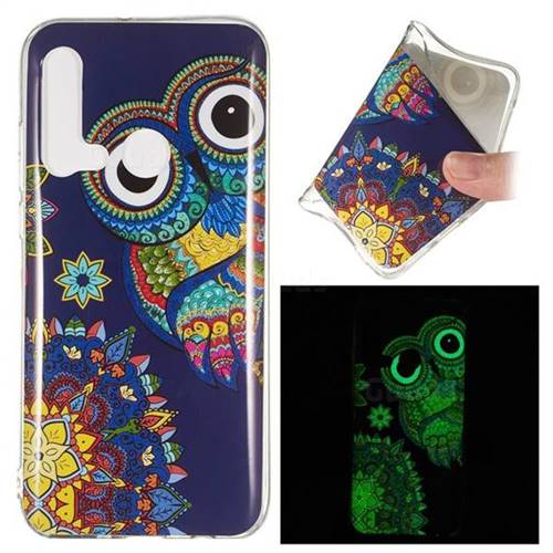 Tribe Owl Noctilucent Soft TPU Back Cover for Huawei P20 Lite(2019)