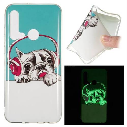 Headphone Puppy Noctilucent Soft TPU Back Cover for Huawei P20 Lite(2019)